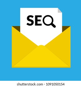 SEO vector icon and envelope,message 