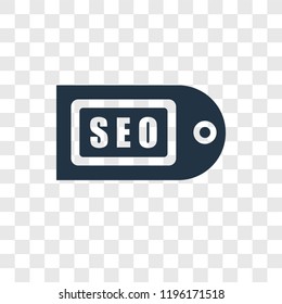 Seo vector icon isolated on transparent background, Seo transparency logo concept