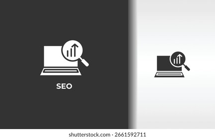 SEO-Vektor, -Symbol oder -Logo-Zeichen, einzelne Symbolgrafik
