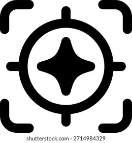 SEO vector icon in modern style, AI optimization tool and digital ranking assistant illustration. Glyph Icon