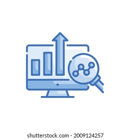 Seo vector icon style illustration. EPS 10 file web analytics symbol