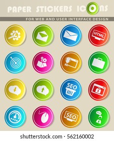seo vector icons for user interface design