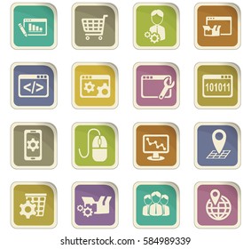seo vector icons for user interface design