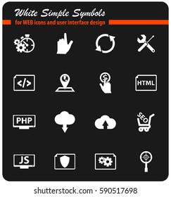 seo vector icons for user interface design