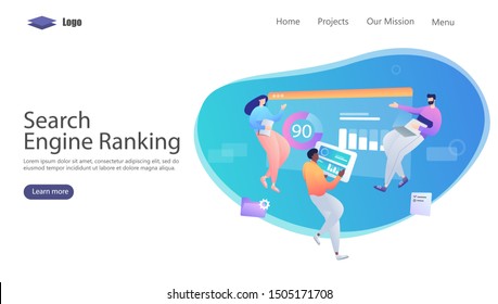 SEO Vector Illustration Concept, Suitable for web landing page, ui, mobile app, editorial design, flyer, banner, and other related occasion