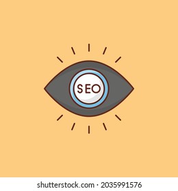 SEO Vector illustration on a transparent background. Premium quality symbols. Vector Line Flat color  icon for concept and graphic design.