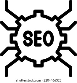 SEO Vector illustration on a transparent background.Premium quality symmbols.Stroke vector icons for concept and graphic design.