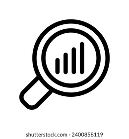 Icono de línea vector Seo. Tecnología y medios sociales comunicación en línea y desarrollo de sitios web. Idea de publicidad SEO con búsqueda de dinero y aplicación de apoplejía para la optimización del mercado.