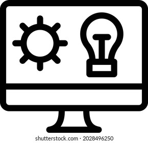 icono de línea delgada del vector SEO