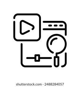 SEO Video Icon Vector Illustration