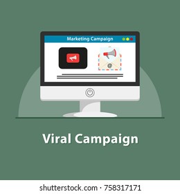 SEO Viral campaign in PC monitor