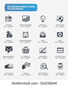 SEO and web development icons design,vector