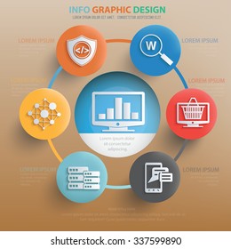 
SEO and web development info graphic design,vector