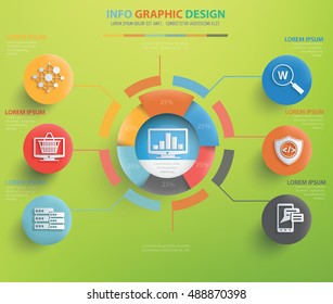 
SEO and web development info graphic design,vector