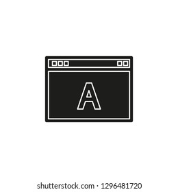 SEO web flat icon adwords advertising, browser