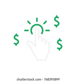 SEO web flat icon click