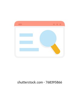 SEO web flat icon web search