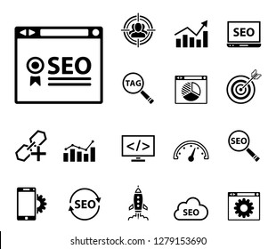 seo - web icon set