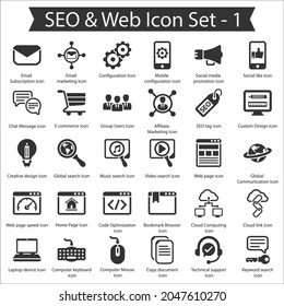 SEO and Web icon set, Vector Icon Set