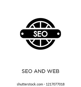 Seo and web icon. Seo and web symbol design from SEO collection. Simple element vector illustration on white background.