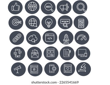 seo web icons vector design