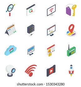 Seo and Web Isometric Vectors Pack 