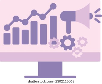 SEO web marketing analytics flat icon social marketing symbol