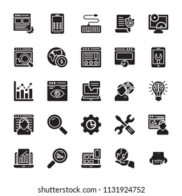 Seo and Web Optimization Glyph Icons 2