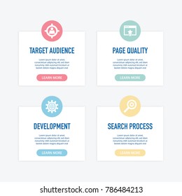 SEO And Web Optimization Infographic Icons
