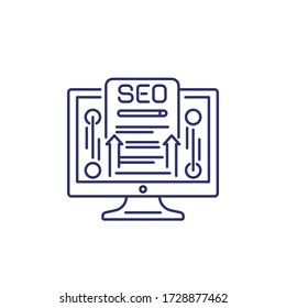 SEO, web optimization line icon