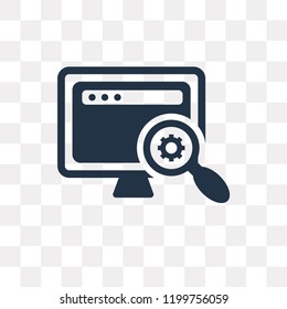 Seo and web vector icon isolated on transparent background, Seo and web transparency concept can be used web and mobile