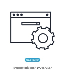 SEO website optimization icon. Search Engine Optimization symbol template for graphic and web design collection logo vector illustration