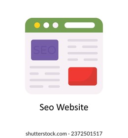 Seo Website vector Flat Icon Design illustration. Symbol on White background EPS 10 File 