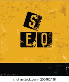 SEO yellow design,grunge vector