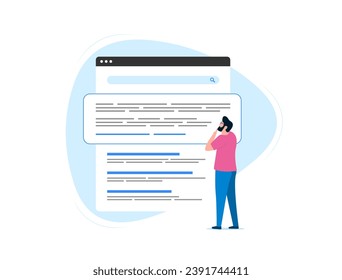 SEO for Zero-Click Searches - optimize website for search engine results page. Zero click search vector illustration isolated on white background with icons. SGE - Search Generative Experience concept