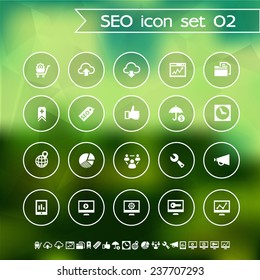 SEO&Internet Marketing icons, set 2, on blurred background