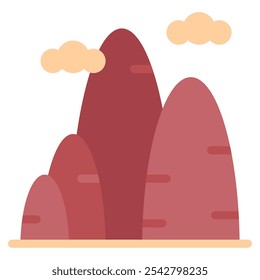 Seoraksan Mountain icon for web, app, infographic, etc