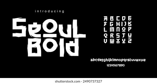 SEOUL BOLD a bold font with korean style korean type korean font Korea calligraphy word. Calligraphy in Korean. can use to Title cover, film, book, graphic and manymore you design