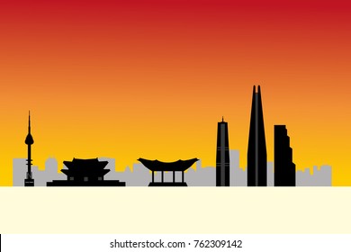 Seoul city skyline