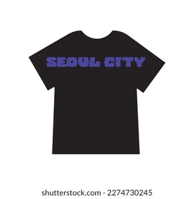 SEOUL CITY vector typography for t-shirt background template