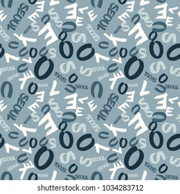 Seoul creative pattern. Digital design for print, fabric, fashion or presentation.