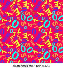 Seoul creative pattern. Digital design for print, fabric, fashion or presentation.