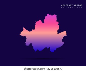 Mapa de Seúl del estilo de gradiente colorido Ilustración vectorial.