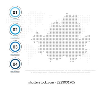Seoul map of dots gray for presentation. Creative concept for infographic.