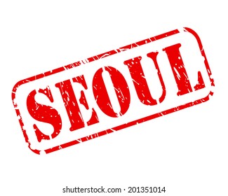 SEOUL red stamp text on white