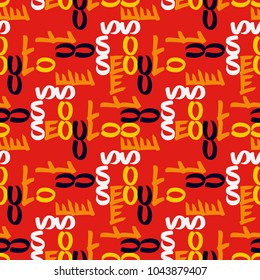 Seoul seamless pattern. Autentic artistic design for background.