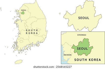 Seoul Special city  location on map of South Korea