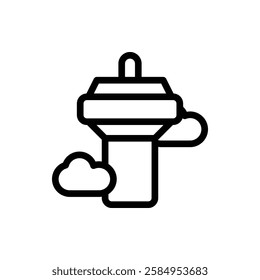 Seoul Tower Outline Icon. Seoul Tower Icon