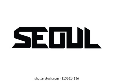 Seoul typography design vector, for t-shirt, poster and other uses