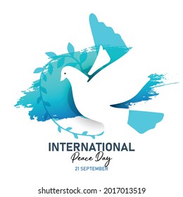 Sep 21 , international peace day. Illustration concept present peace world. 